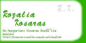 rozalia kosaras business card